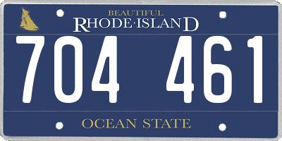 RI license plate 704461