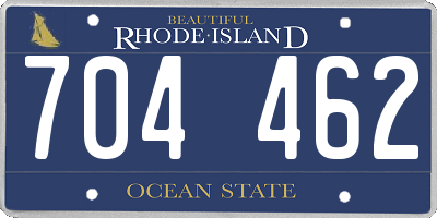 RI license plate 704462