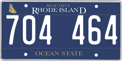 RI license plate 704464
