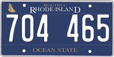 RI license plate 704465