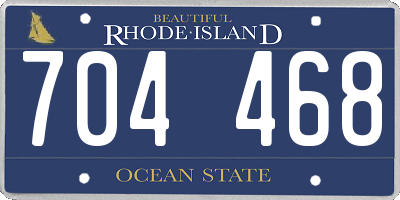 RI license plate 704468