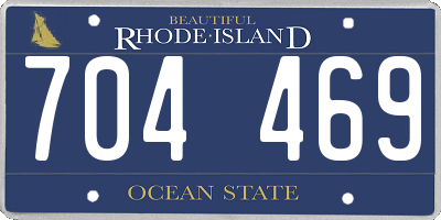 RI license plate 704469