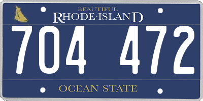 RI license plate 704472