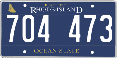 RI license plate 704473