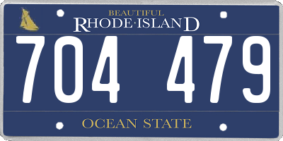 RI license plate 704479