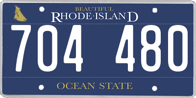 RI license plate 704480
