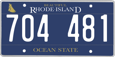 RI license plate 704481
