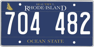 RI license plate 704482