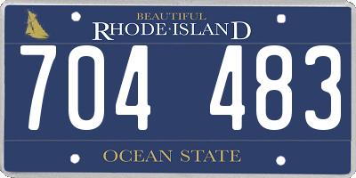 RI license plate 704483