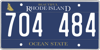 RI license plate 704484