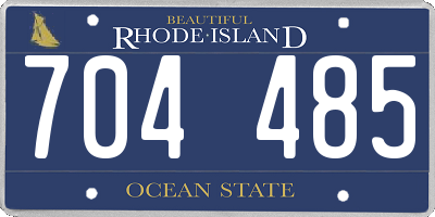 RI license plate 704485