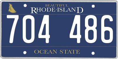 RI license plate 704486