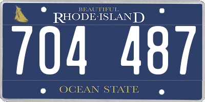RI license plate 704487
