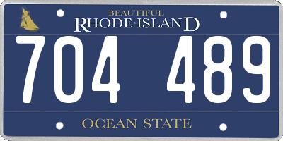 RI license plate 704489