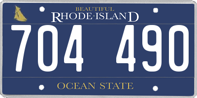RI license plate 704490