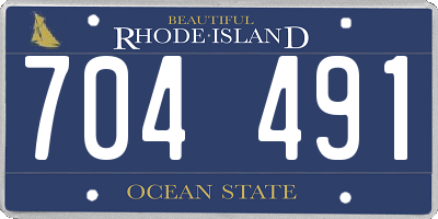 RI license plate 704491