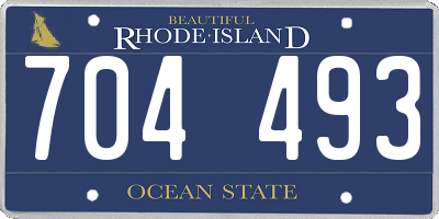 RI license plate 704493