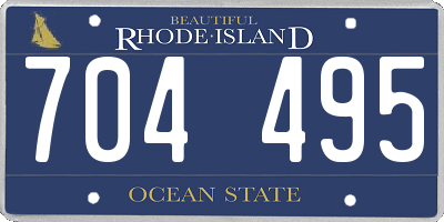 RI license plate 704495