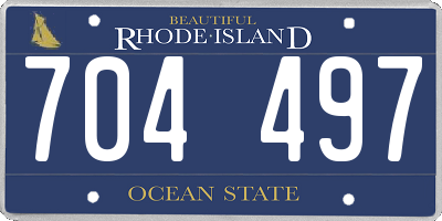 RI license plate 704497