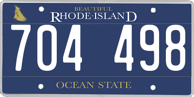 RI license plate 704498