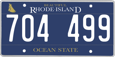 RI license plate 704499