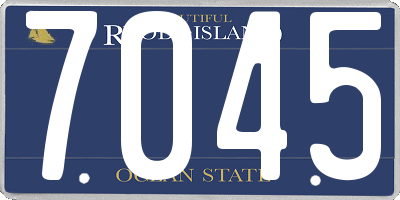 RI license plate 7045