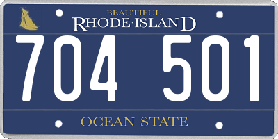 RI license plate 704501