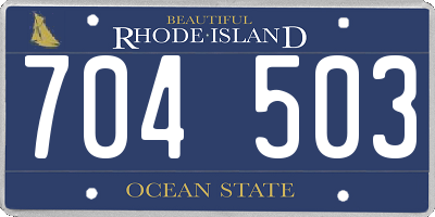 RI license plate 704503