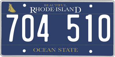 RI license plate 704510
