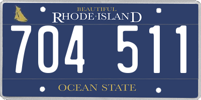 RI license plate 704511