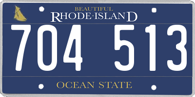 RI license plate 704513
