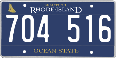 RI license plate 704516