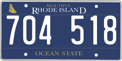 RI license plate 704518