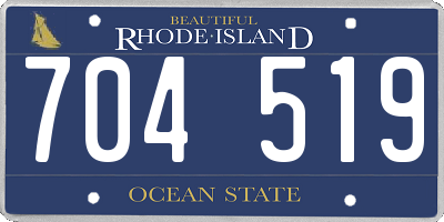 RI license plate 704519