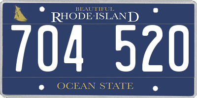 RI license plate 704520