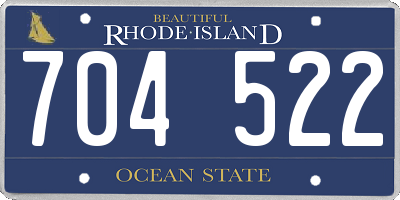 RI license plate 704522