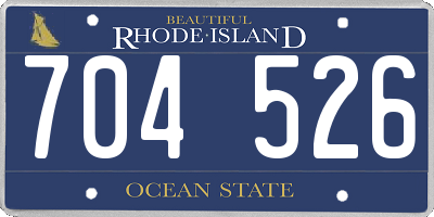 RI license plate 704526