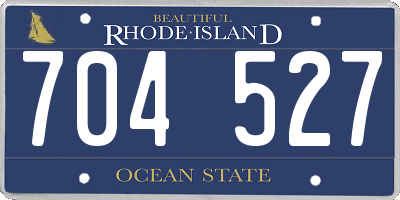 RI license plate 704527