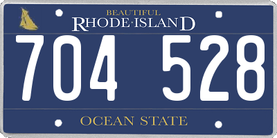 RI license plate 704528