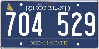 RI license plate 704529