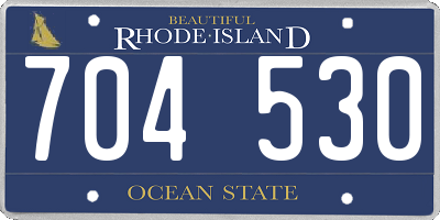 RI license plate 704530