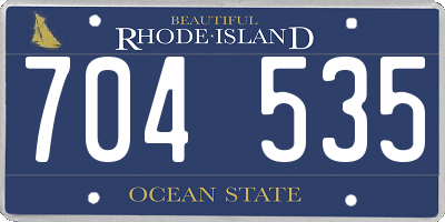 RI license plate 704535