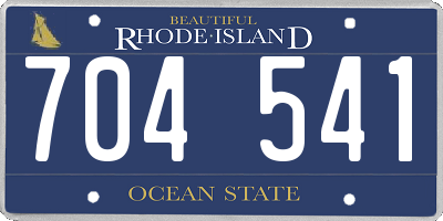 RI license plate 704541
