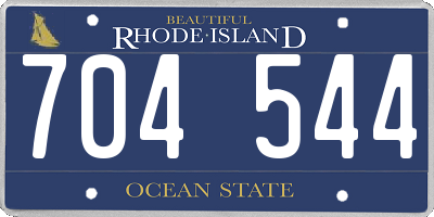 RI license plate 704544