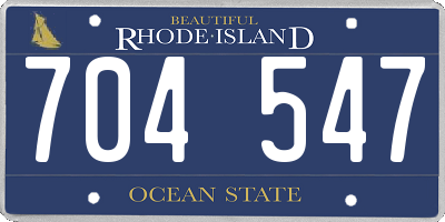 RI license plate 704547