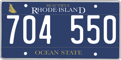RI license plate 704550