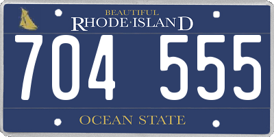 RI license plate 704555