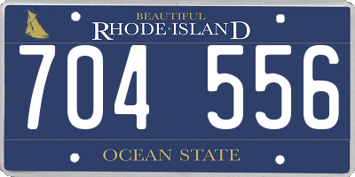 RI license plate 704556