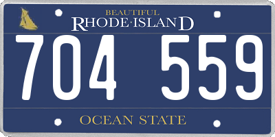 RI license plate 704559
