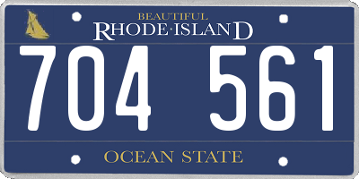 RI license plate 704561